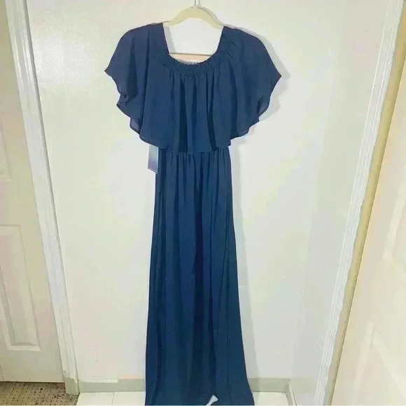 NWT Show Me Your MuMu Hacienda Maxi Dress Off the Shoulder Wedding - Picture 5 of 8
